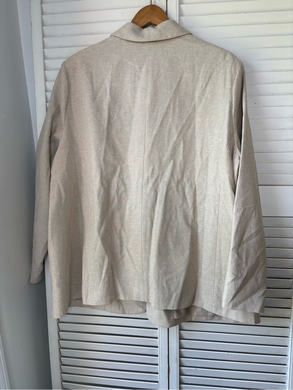 NWT Old Navy Linen Blend Womens Blazer beige Tan xxl - Picture 6 of 6